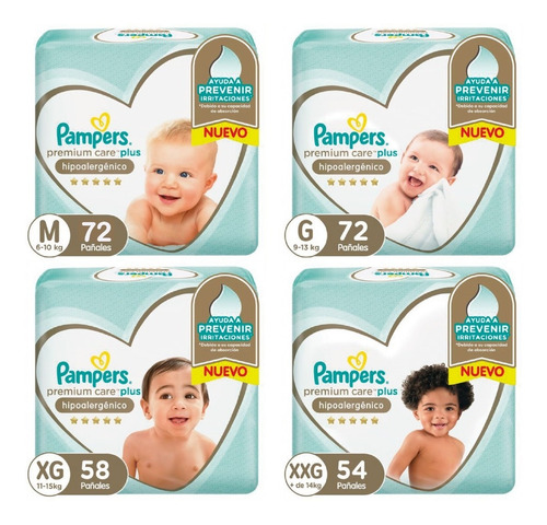 Pampers Premium Care M / G / Xg / Xxg Mes Consumo X 1unid