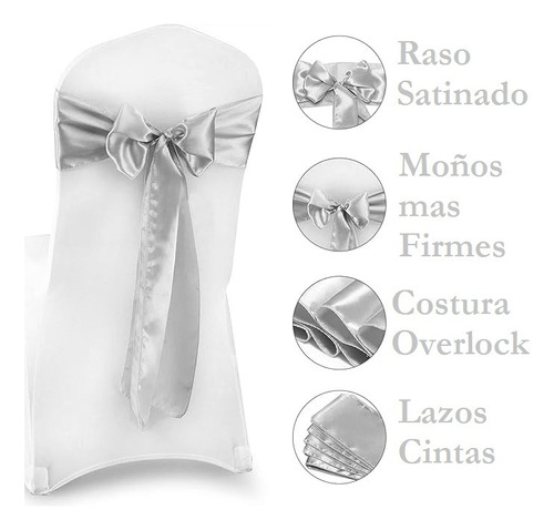 Lazos En Raso Para Cubre Sillas X 150 Unidades Envio Gratis.