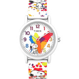 Timex X Peanuts - Reloj Unisex Snoopy Original Color De La Correa Colores O Blanca