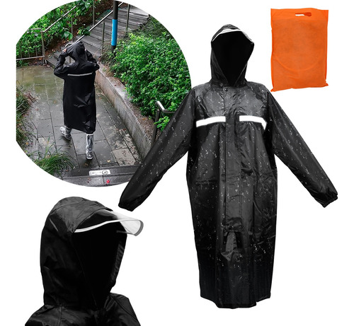 Capa Impermeable Portátil Para Lluvia Chubasquero Gabardina