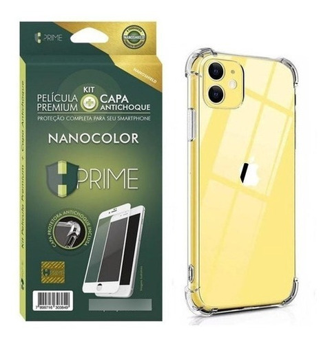 Kit Pelicula + Capa Hprime Nanocolor P/ iPhone 11