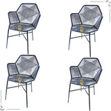  Kit 4 Cadeiras Cozinha Para Area De Churrasco Decorativa
