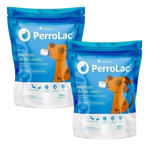 Leche Perros Cachorros Sustituto Lácteo Perrolac 500 Gr.  