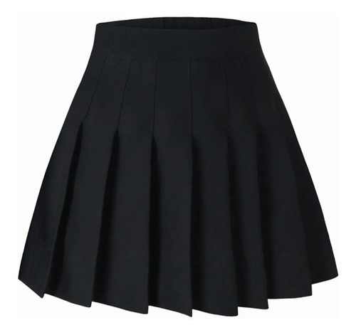 Falda Short Minifalda Plisada Cremallera Lateral Elegante