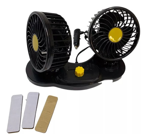 Ventilador Doble 12v Auto Camioneta 13cm 2 Velocidades