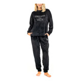 Pijama 2 Piezas Polar Texturizado Manga Larga Dama Mujer LG