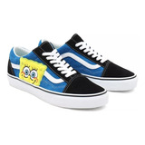 Vans Old Skool Black/blue Bob Esponja Nuevo Original