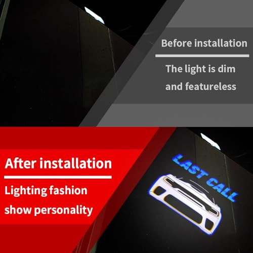 2 Pcs Non-fading Last Call Car Door Logo Lights Compatible P Foto 3