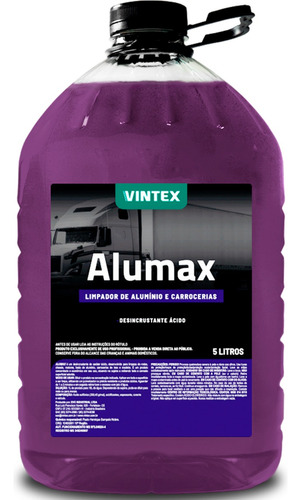 Alumax 5l Limpa Alumínio Baú Caminhão Aro Vonixx Vintex