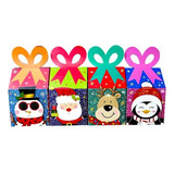 Pack 12 Cajas Regalo 3d Navidad 15x15x15cm Colores