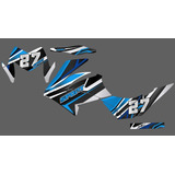 Stickers, Calca, Vinil, Para Moto 125z Moto Azul Mod-126