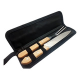 Set Parrillero Asador Cuchillo + Tenedor + Estuche De Regalo