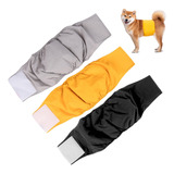 Set De 3 Pañales Reutilizables Y Lavables Para Perro Hembra