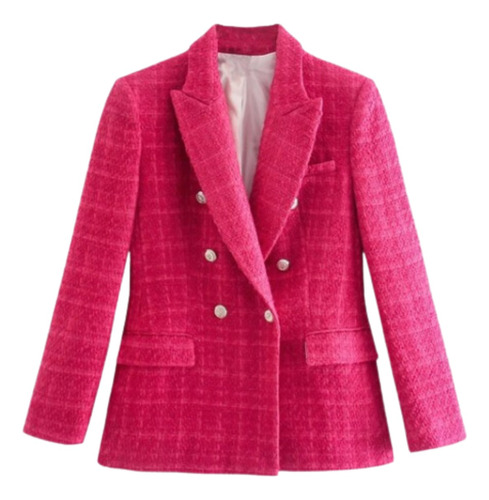 Abrigo Blazer Casual A Formal Elegante Moderno Juvenil Tweed