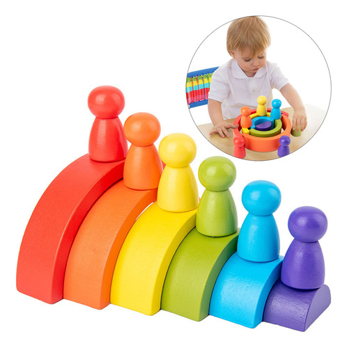 Juguetes Didacticos Montessori Colores Bloques Para Niños