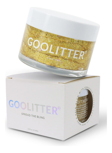 Goolitter Gel Holografico Con Purpurina Dorada Para Rostro,