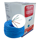 Cabo Rede Cat5e Azul Life Data 4 Pares 305 Metros Cftv