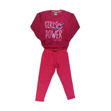 Conjunto Girl Power Moletom Com Calça Legging Flanelada