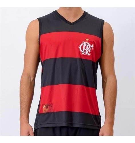 Camiseta Regata Flamengo Hoop - Preto E Vermelho