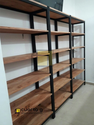 Estanteria Madera Ideal Comercios Cuartogconstrucciones 