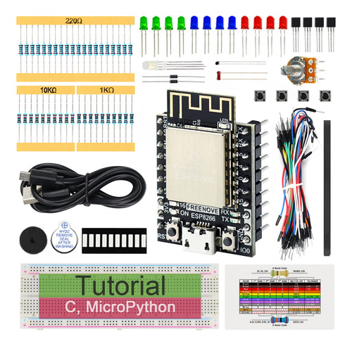 Freenove Kit Basico De Inicio Para Esp8266 (incluido) (compa