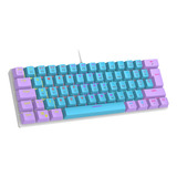 Teclado Mecanico 60 Ocelot Creators Color Way Azul Y Morado