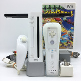 Nintendo Wii Branco Usado Bloqueado + 1 Jogo Flingsmash
