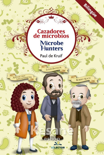 Cazadores De Microbios Libro Bilingue Español Ingles Niños