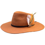 Sombrero Australiano Fieltro Pluma Compañia De Sombreros 