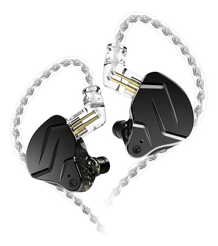 Audífonos Intraurales Kz Zsn Pro X 1dd+1ba Híbridos Duales Color Negro