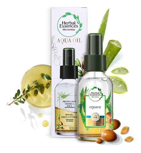 Herbal Essences Aqua Oil Tratamiento Bifásico Argan Y Aloe