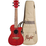 Ukelele Electroacustico Flight Duc 380 Ceq Coral Con Funda