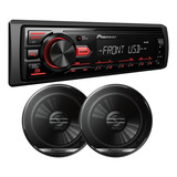 Combo Pioneer Stereo Aux Usb Parlantes 6 1/2 Pulgadas 300w