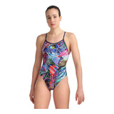 Malla Enteriza Natación Arena Fullcolours Mujer Maxlife Eco