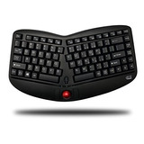 Teclado Ergonomico Inalambrico Con Trackball Extraible Incor