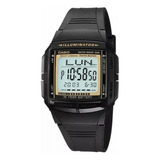 Relógio Vintage Casio Data Bank Masculino Preto Db-36-9avdf Fundo Positivo