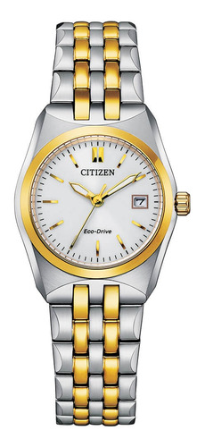 Reloj Citizen Corso Dama White Dial Stainless Ew2299-50a