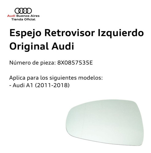 Espejo Retrovisor Izquierdo Audi A1 2011 Al 2018 Audi Foto 2