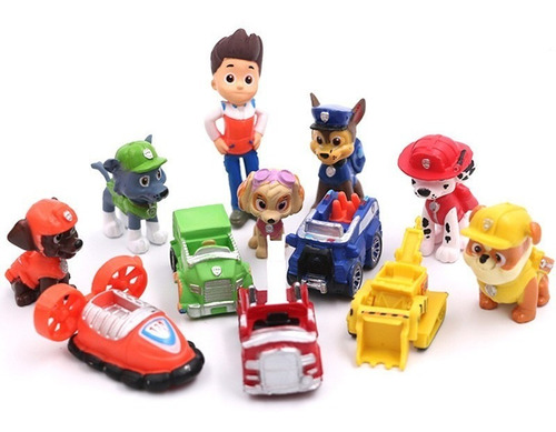 Set 12 Figuras Paw Patrol / Figura De Accion Patrulla Canina