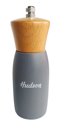 Molinillo Madera Hudson Laqueado Gris 15 Cm Pimentero Bz3