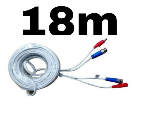 Cable 18m Prearmado De Video Y Alimentacion Con Conectores