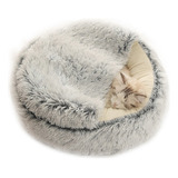 Round Pet Bed 2 In 1 Plush 2024