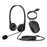Audifonos + Mouse Pack Hp 150 Black Home Office Dell Mac Pc 