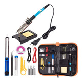 Kit Electrico Cautín 220v 60w Regulable 5 Puntas 16 Pcs