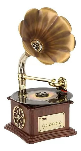 Mini Vintage Retro Fonógrafo Gramófono Reproductor De Discos