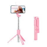 Soporte Telescópico Bluetooth Selfie Stick Rosa