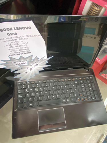 Notebook Lenovo G580 I3 Ddr3 8gb Disco Ssd 120 Windows 10pro