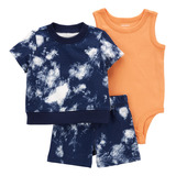 Carters Set 3 Piezas Body Musculosa Remera Short 1o964110