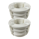 Cable Coaxial Rg6 Blanco  Rollo 305 Metros Al 90%