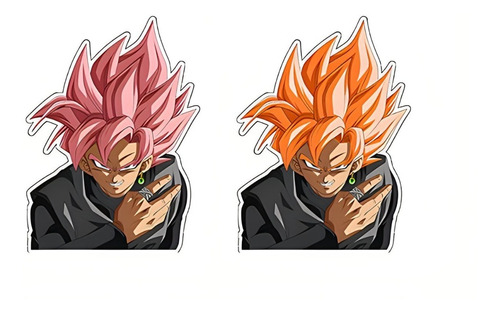 Sticker 3d Movimiento Anime Dragon Ball Goku Black Ii Gohan